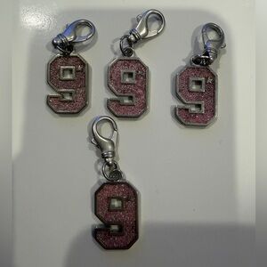 Golden Goose Number 9 Pink Charm Enamel - New- Authentic